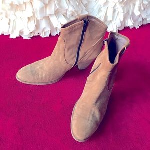 Italian Handmade Suede Leather Ankle Boots – Timeless Casual Elegance (EU 40)